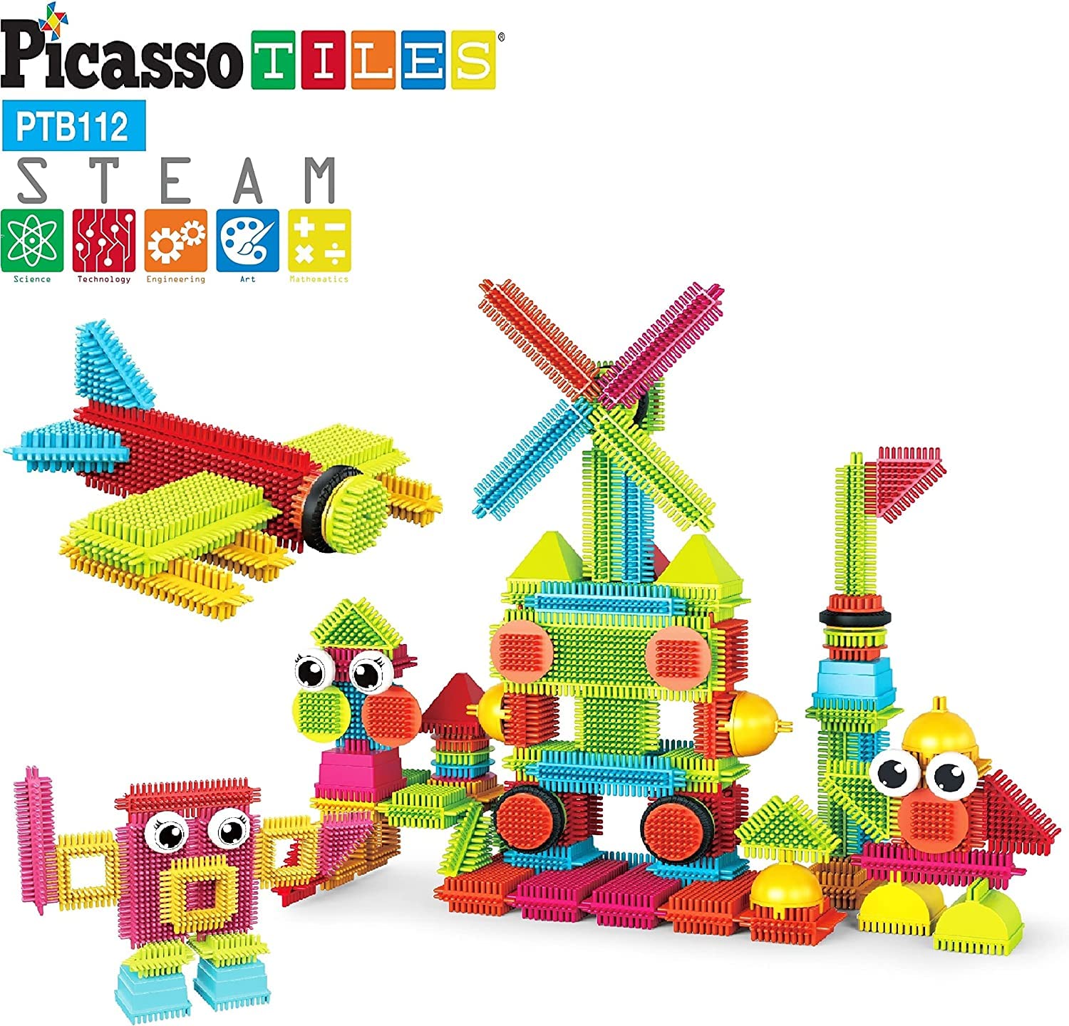 Amazon.com: PicassoTiles Hedgeho Shape Building Blocks Tiles